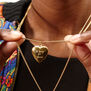 I'll Bring You Flowers heart locket necklace by Hoops & Chains