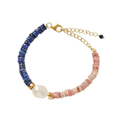 Lapis and pearl bracelet by Carousel Jewels
