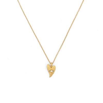 Evil eye heart pendant necklace by Ottoman Hands