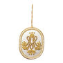 Marie Antoinette monogram embroidered decoration