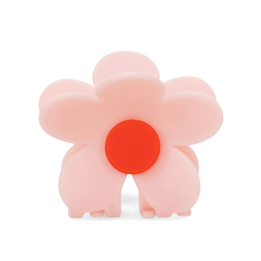 Kids hair claw in the shape of a pink daisy 
