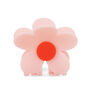 Kids hair claw in the shape of a pink daisy 
