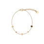 Mini stars and red carnelian chain bracelet