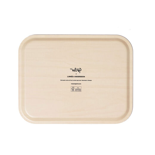 Red leaves serving tray
