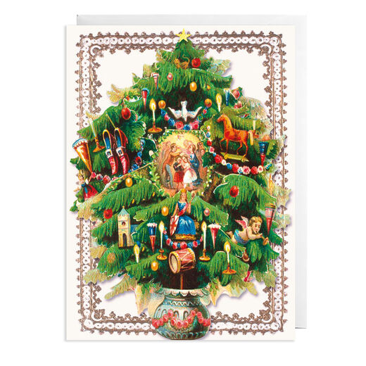 Victorian tree Christmas cards (pack of 8)