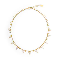Faux pearl spike necklace by Fotini Liami