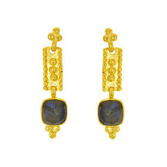 Shahrzad labradorite drop earrings by Ottoman Hands