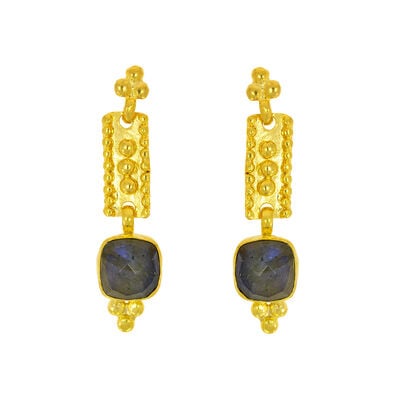 Shahrzad labradorite drop earrings by Ottoman Hands