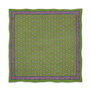 Green iris cotton square scarf