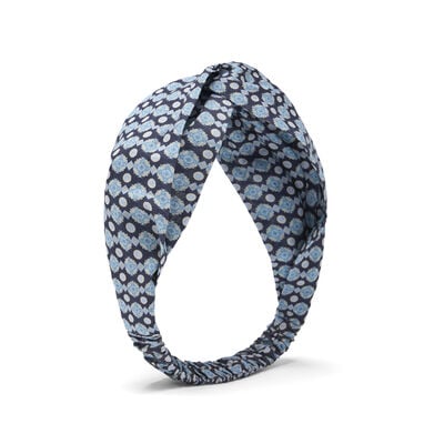 Blue geometric soft headband
