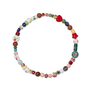 Multicoloured ceramic bead necklace