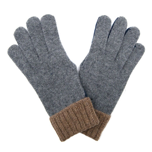 Men's grey brown navy gloves by Santacana