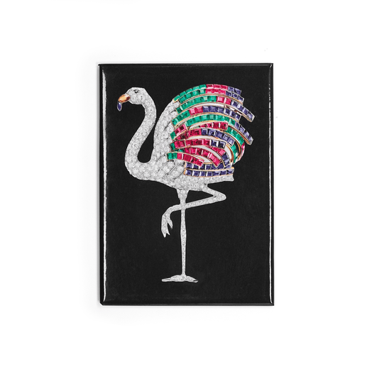 CARTIER Flamingo brooch magnet