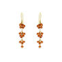 Orange garnet grape hook earrings by Mounir