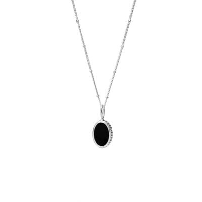 Black onyx reversible pendant necklace by Mirabelle