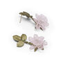 Blushing rose drop earrings by Michael Michaud