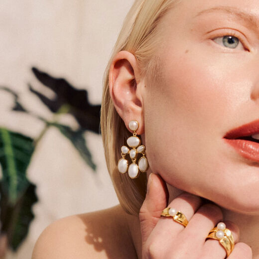 Pearl statement earrings by Carousel Jewels