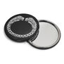 Glossy image on one side, mirror on the other