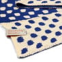 Blue and white dotty cotton scarf