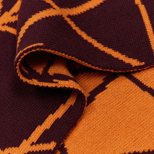 V&A East orange scarf by Ingmarson