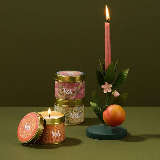 Geranium garden natural tin candle