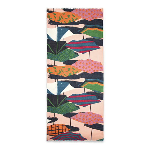 Multicolour collage scarf