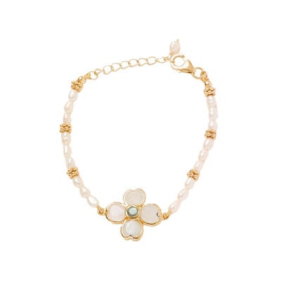 Moonstone, labradorite and pearl bracelet by Carousel Jewels