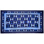 Small blue geometric patchwork quilt