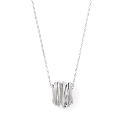 Silver wire wrapped Neptune necklace by Black & Sigi