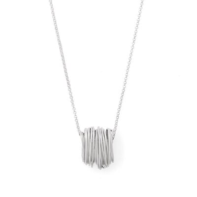 Silver wire wrapped Neptune necklace by Black & Sigi