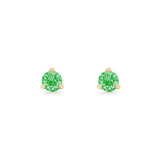 Tsavorite 9kt gold stud earrings by Luceir