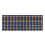 Blue and yellow checked wool scarf