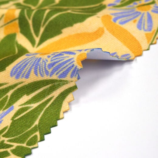 E. A. S&eacute;guy yellow and blue floral lens cloth