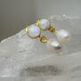 Moonstone and freshwater pearl earrings by Mirabelle