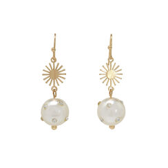 Starburst pearl drop earrings
