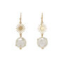 Starburst pearl drop earrings