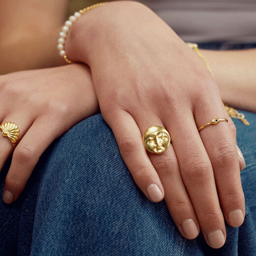 Moon face ring by Ottoman Hands