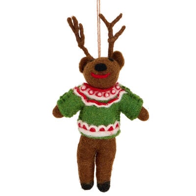 Retro reindeer Christmas decoration