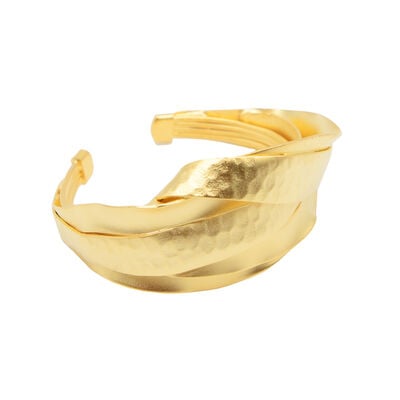 Hammered swirl cuff bracelet by Fo.Be