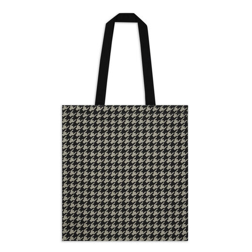 Grey Houndstooth tote bag