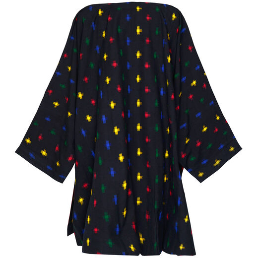 Reversible black ikat jacket