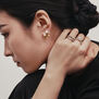 Gold and silver mini hoop earrings by SWEETLIMEJUICE