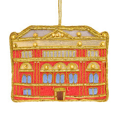V&A fa&ccedil;ade embroidered decoration