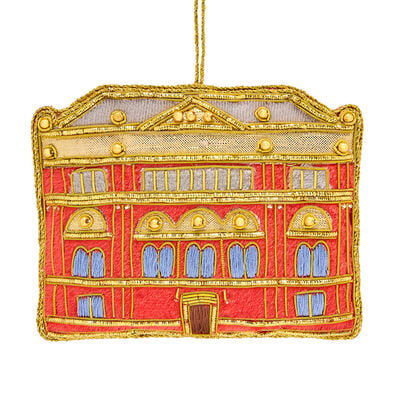 V&A fa&ccedil;ade embroidered decoration