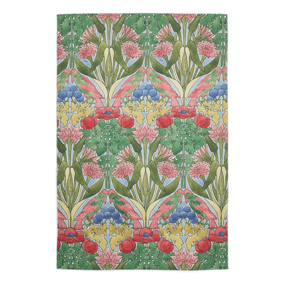 Kathleen Kersey Parrots tea towel