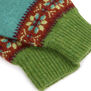 Blue and green wool gloves