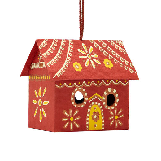 Red paper house decoration