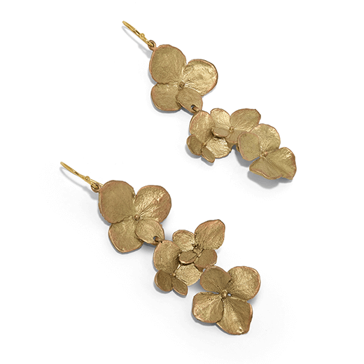 Hydrangea Drop Earrings by Michael Michaud