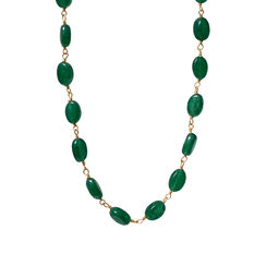 Green onyx pebble necklace by Mirabelle