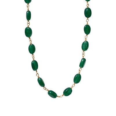Green onyx pebble necklace by Mirabelle
